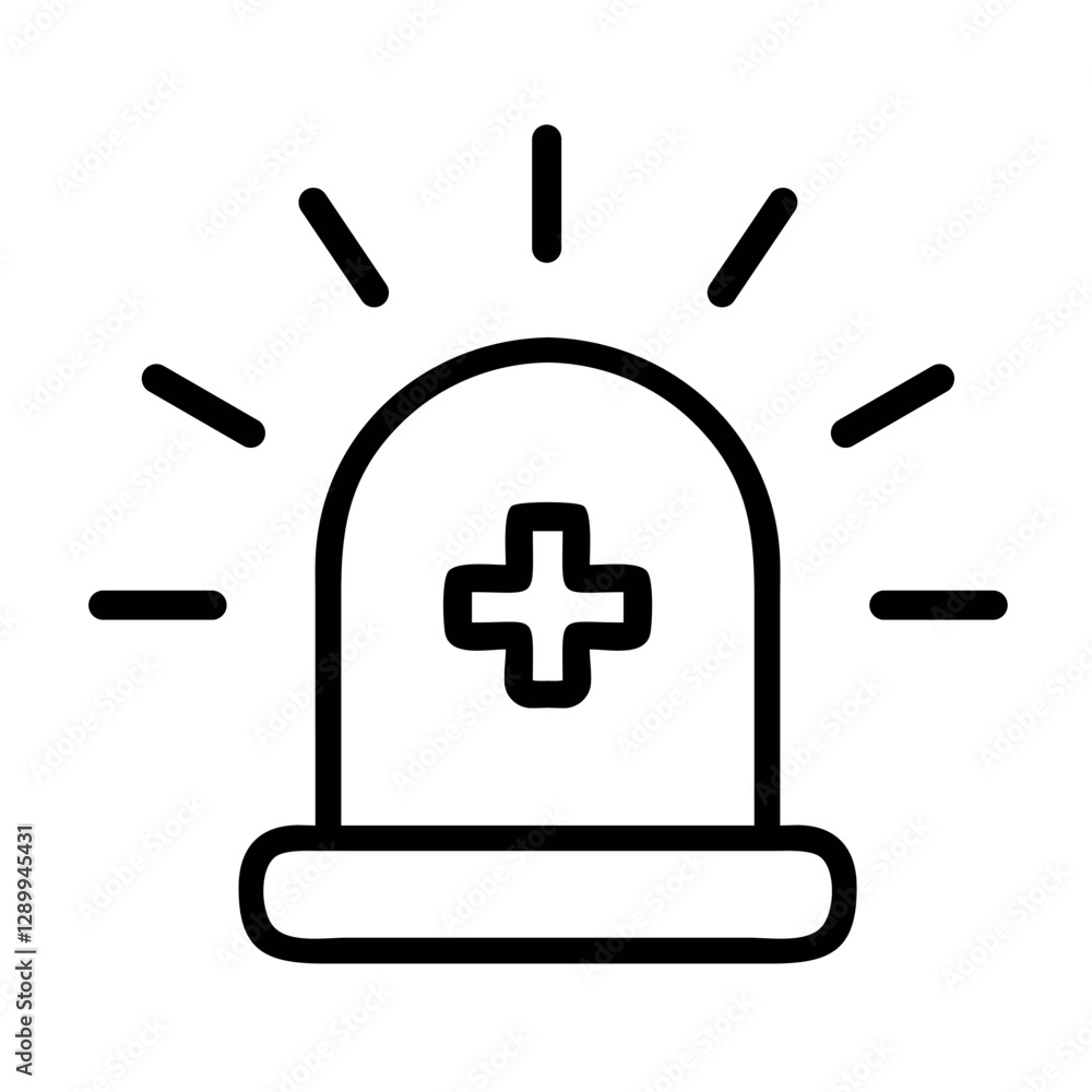 Fototapeta premium Medical Alert Emergency Siren Light