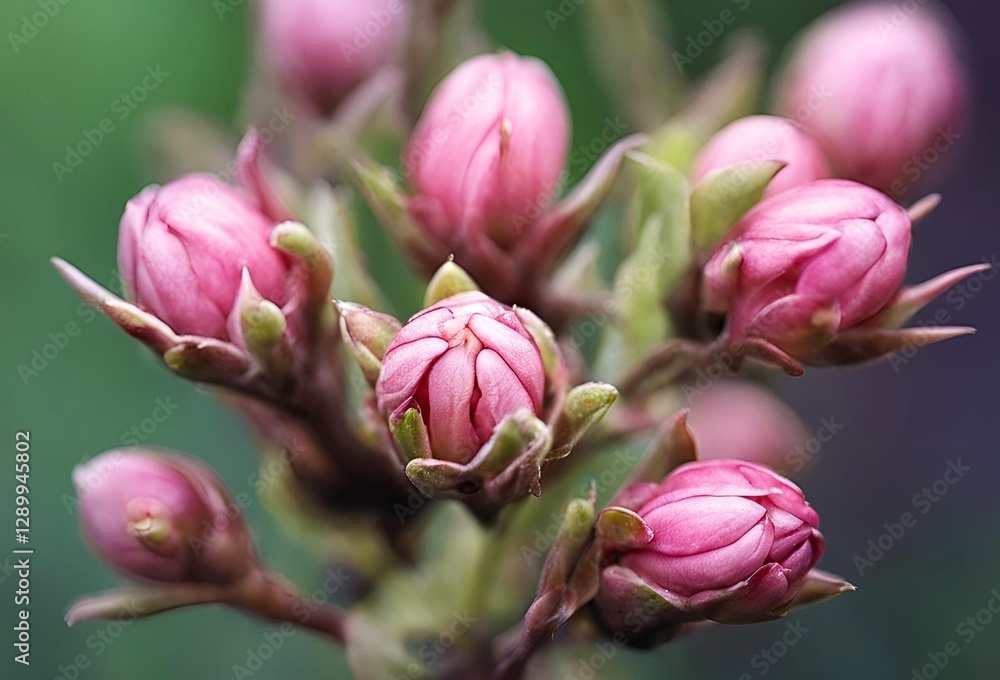 ピンク色の花のつぼみ ピンク色の花のつぼみ