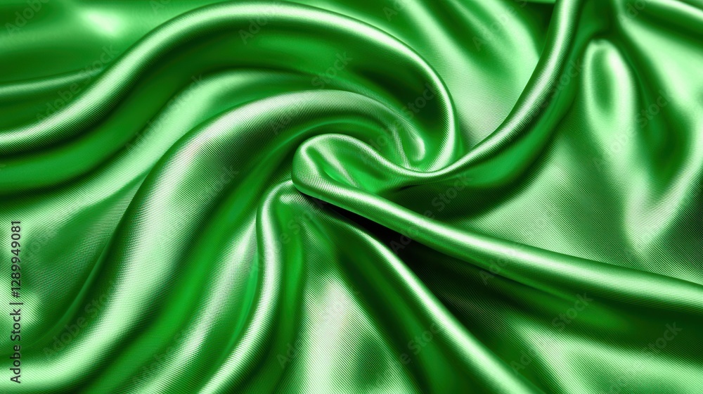 Obraz premium A canvas of satin, its silken sheen softened by the emerald hues of silk, creating a luxurious and ethereal ambiance. 