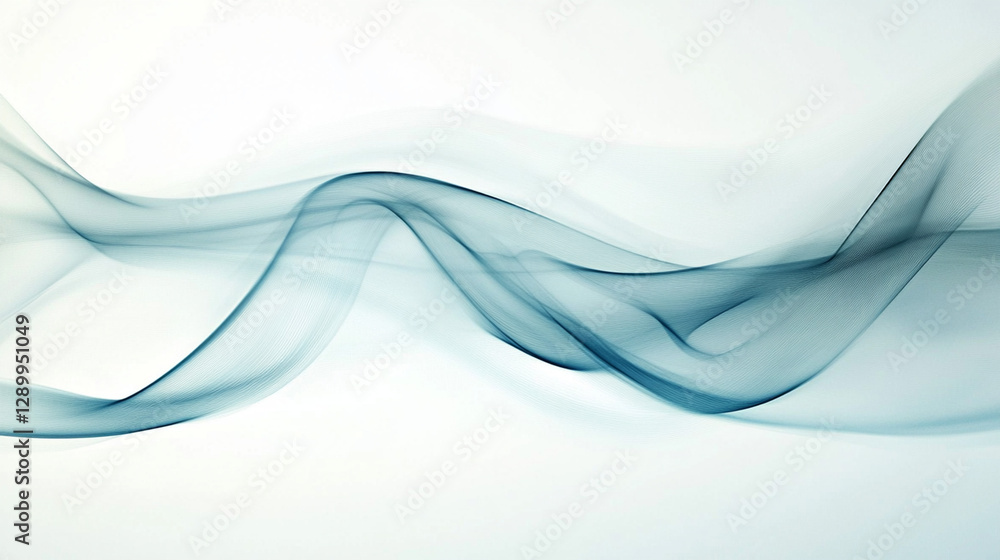Fototapeta premium Abstract smoke waves on light background.
