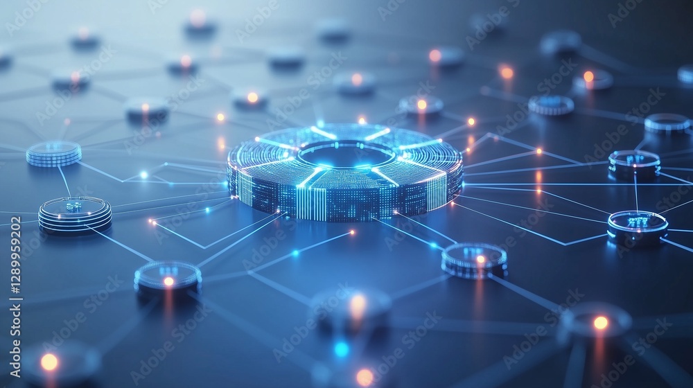 Abstract Futuristic Technology Network Data Center Digital Transformation Global Connection Abstract Futuristic Technology Network Data Center Digital Transformation Global Connection