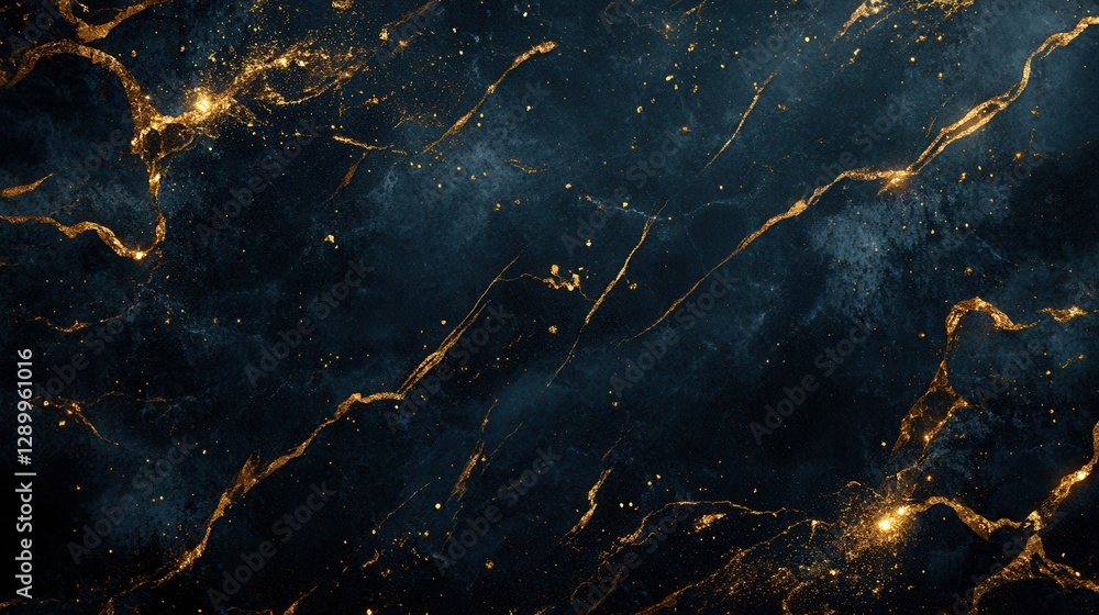 Fototapeta premium Elegant Abstract Dark Blue and Gold Marble Texture Background for Luxury Design.