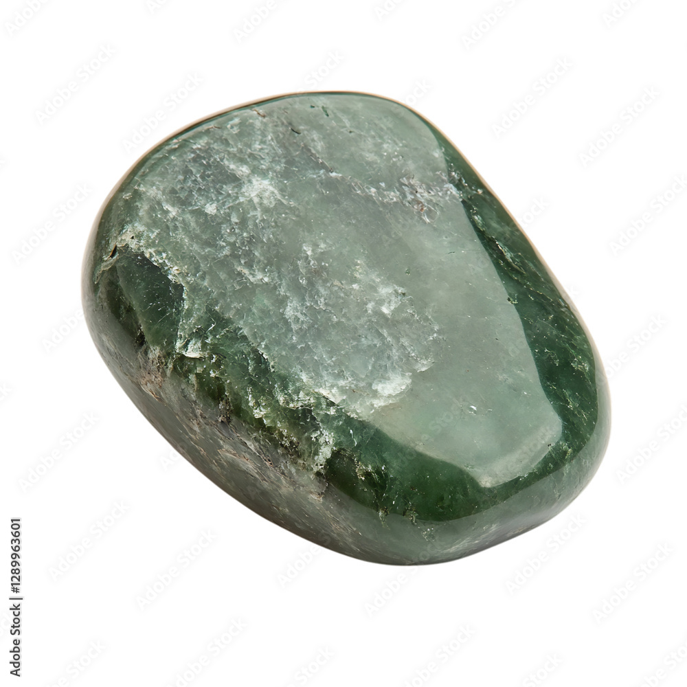 Tumbled Jade Stone Isolated on Transparent Background Tumbled Jade Stone Isolated on Transparent Background