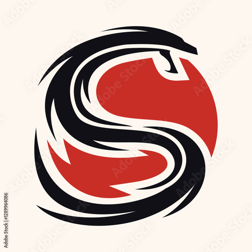 Dark Snake Symbol Vector Graphic