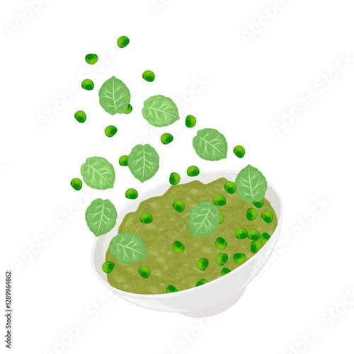 Vector Illustration Logo Clipart Levitation Mushy Peas