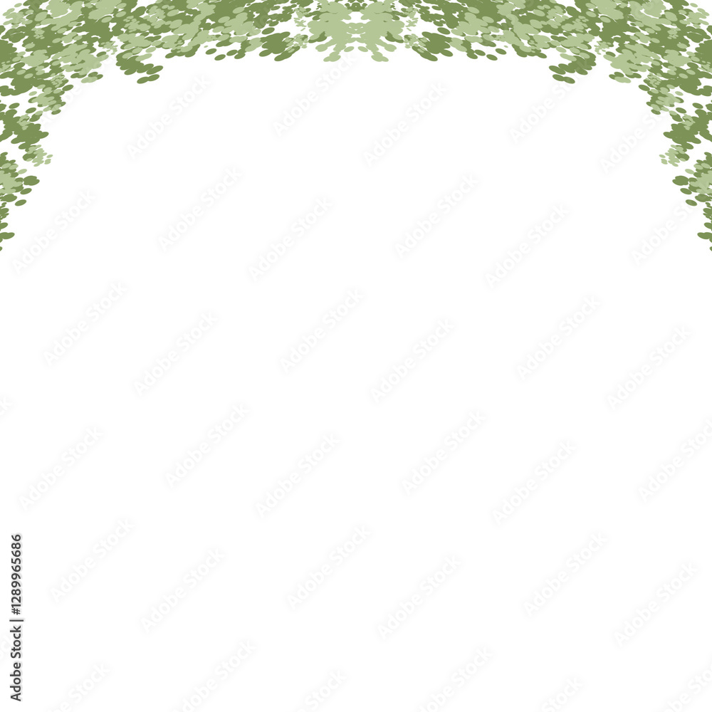 Obraz premium Circle leaves border frame