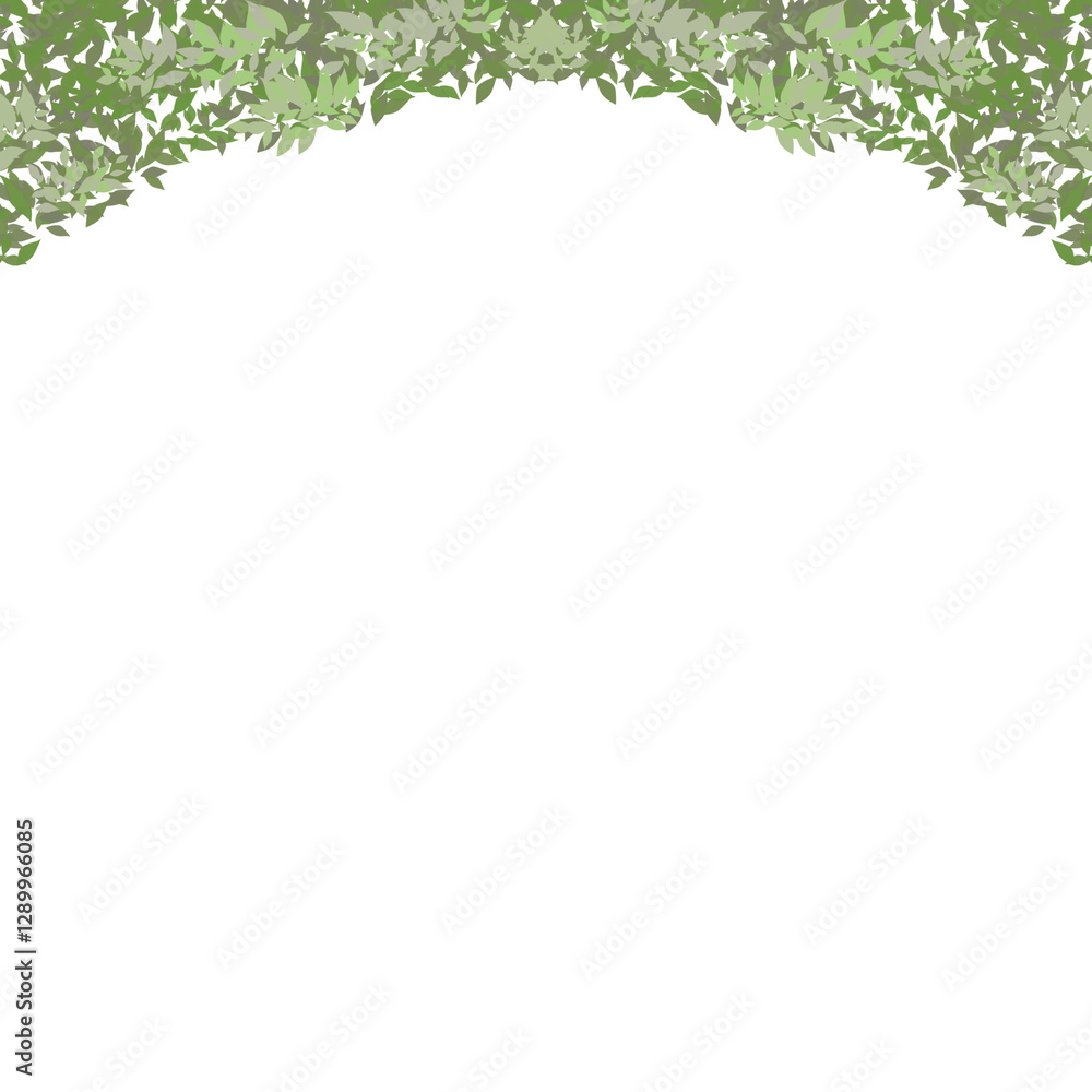 Green leaves border frame Green leaves border frame