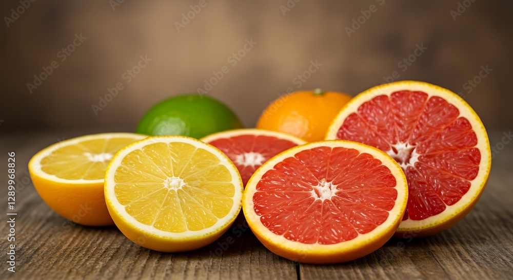Fresh Citrus Fruit Still Life with Lemon, Lime, Orange, and Grapefruit Fresh Citrus Fruit Still Life with Lemon, Lime, Orange, and Grapefruit