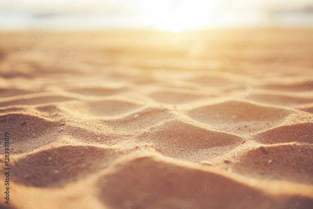 Golden Hour Texture Close-Up of Sand Dunes at Sunset with Warm Light Golden Hour Texture Close-Up of Sand Dunes at Sunset with Warm Light