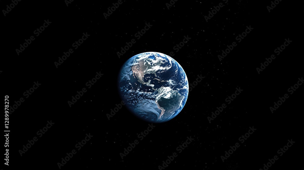 Fototapeta premium Earth globe in starry space, symbolizing unity and infinite possibilities.