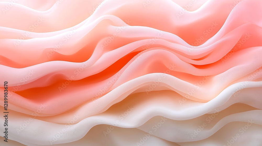 Obraz premium Flowing soft pink fabric textile design studio setting abstract concept close-up view