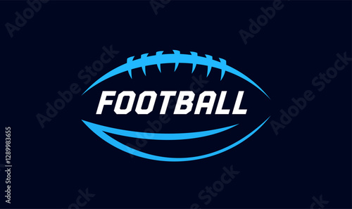 American Football , Rugby Sport Logo , College Football Logo, Team Emblem, and Vector Icon
