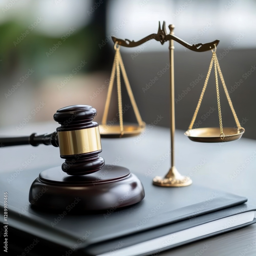 Explore the concepts of justice and law represented by scales of balance and a gavel resting on a legal book This striking image symbolizes legal proceedings, court decisions, and the pursuit of Explore the concepts of justice and law represented by scales of balance and a gavel resting on a legal book This striking image symbolizes legal proceedings, court decisions, and the pursuit of