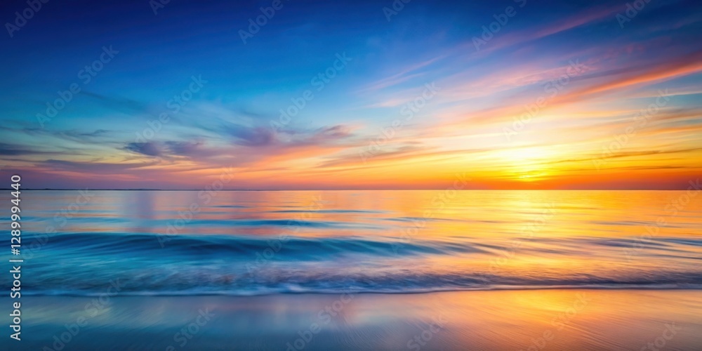 A serene landscape with a blurred gradient background long horizontal, ocean, sunset, ocean, sunset, vastness A serene landscape with a blurred gradient background long horizontal, ocean, sunset, ocean, sunset, vastness