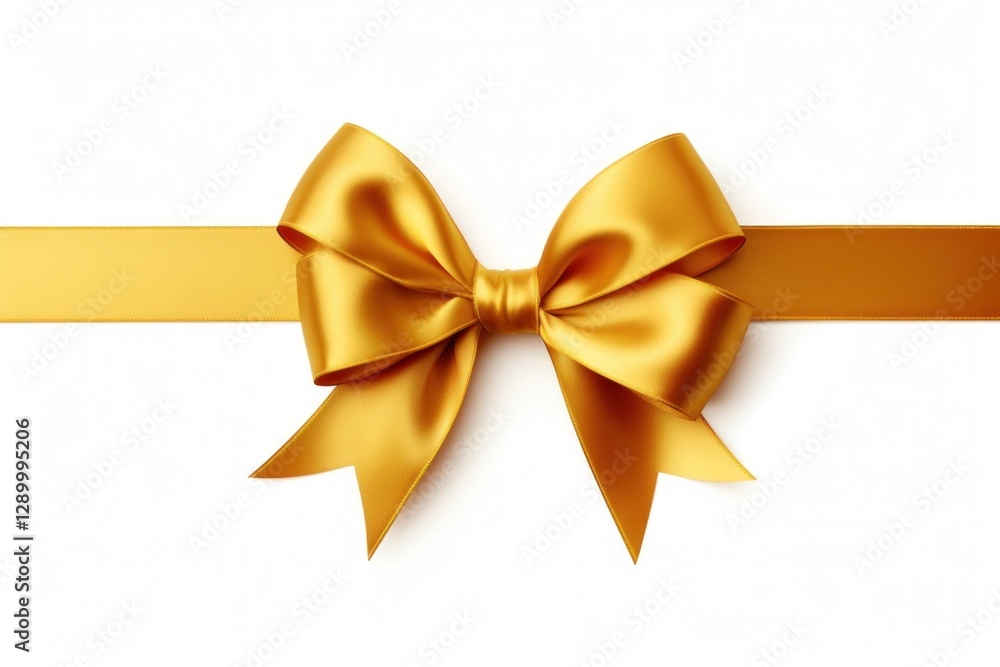 Elegant golden ribbon bow Elegant golden ribbon bow
