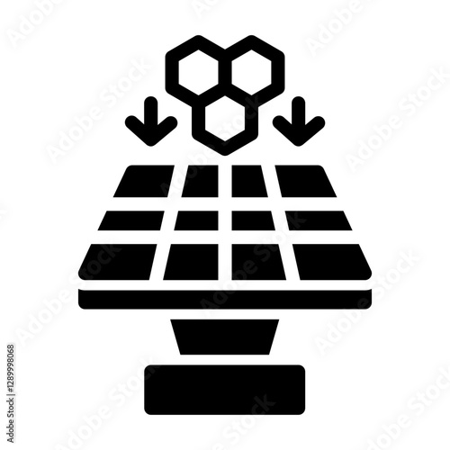 solar panel Solid icon