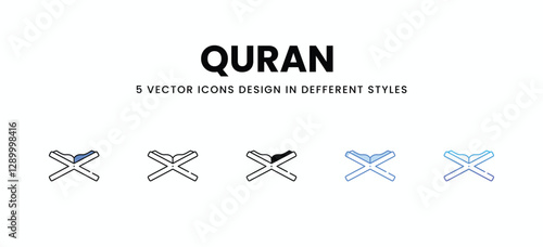 Quran  vector icons set stock illustration