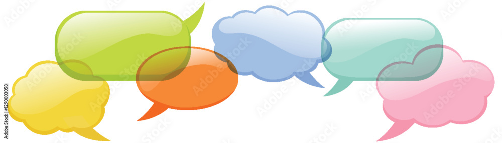 Colorful Speech Bubbles Communication Colorful Speech Bubbles Communication