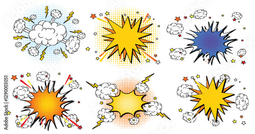 Colorful Comic Book Explosion Effects