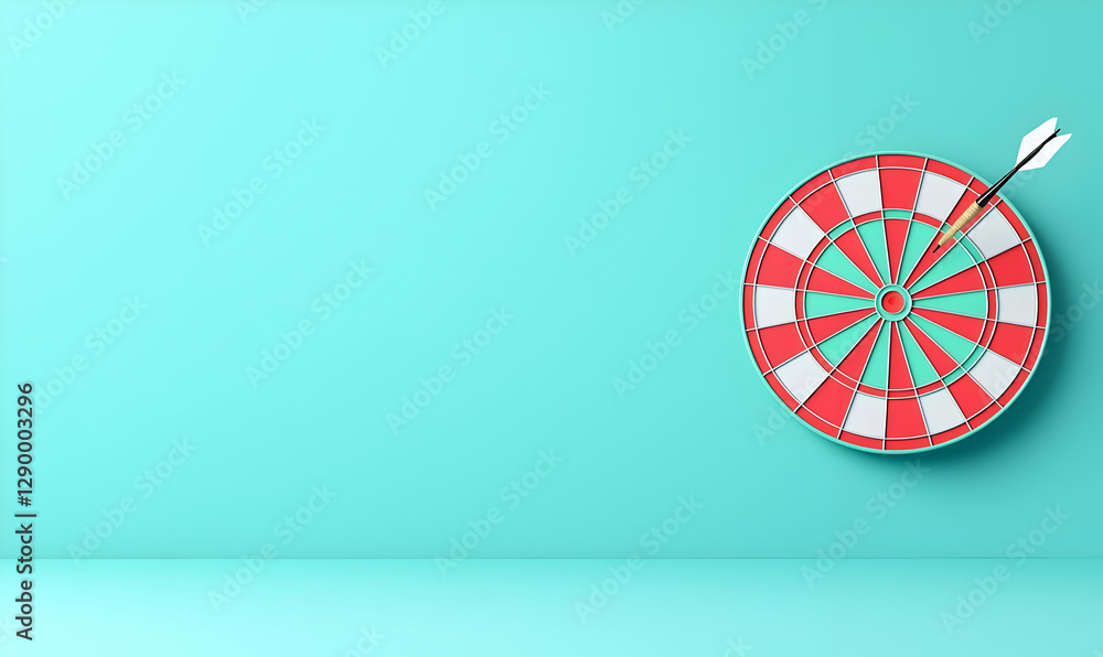 Dartboard Triumph, a vibrant dartboard showcases a dart striking the bullseye, symbolizing precision and skill in a lively game setting. Dartboard Triumph, a vibrant dartboard showcases a dart striking the bullseye, symbolizing precision and skill in a lively game setting.