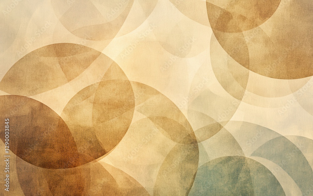 Abstract Beige and Brown Textured Background with Overlapping Circles, Elegant Backdrop Design. Abstract Beige and Brown Textured Background with Overlapping Circles, Elegant Backdrop Design.