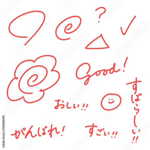 先生風の手書きコメント＆イラスト