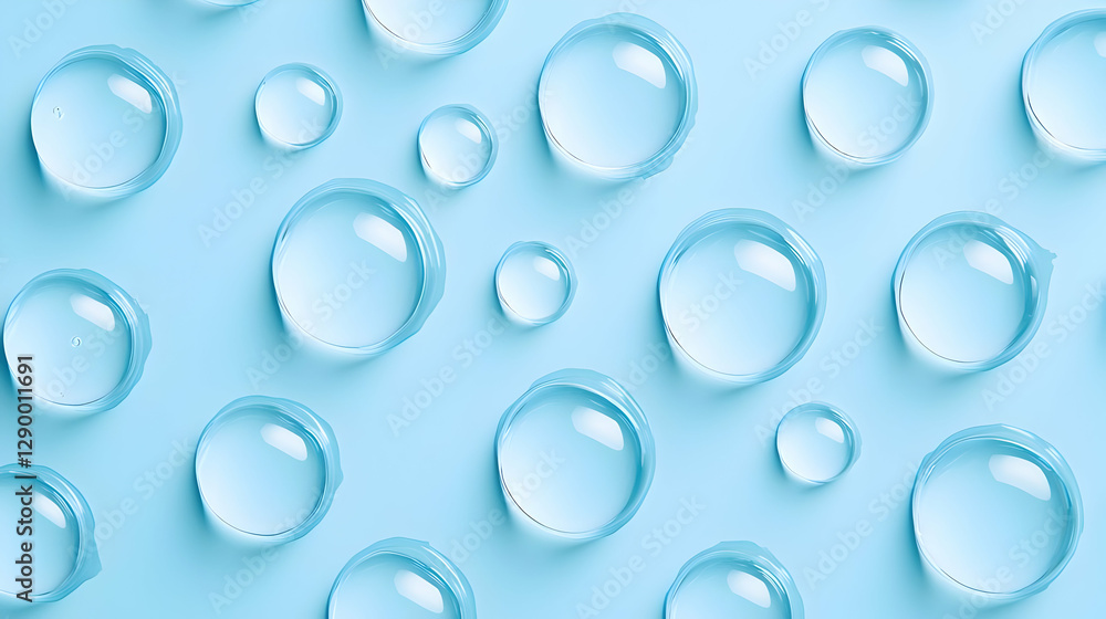 Vibrant Blue Gel Drops, A mesmerizing display of liquid gel textures, glistening droplets against a striking blue backdrop, creating an eye-catching visual. Vibrant Blue Gel Drops, A mesmerizing display of liquid gel textures, glistening droplets against a striking blue backdrop, creating an eye-catching visual.