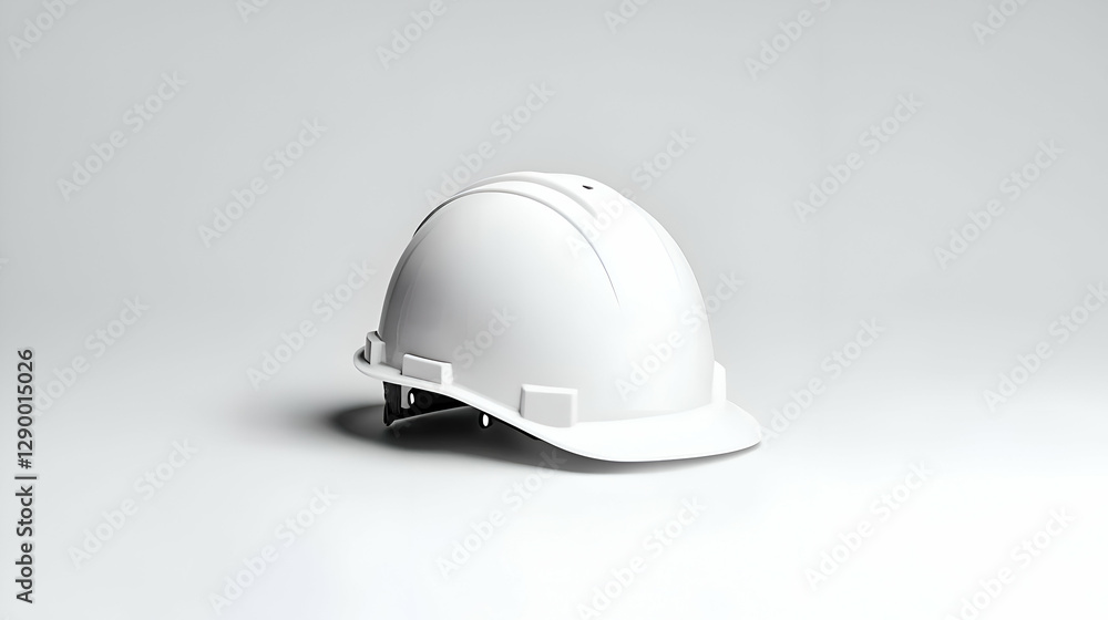 White Hard Hat on White Background White Hard Hat on White Background