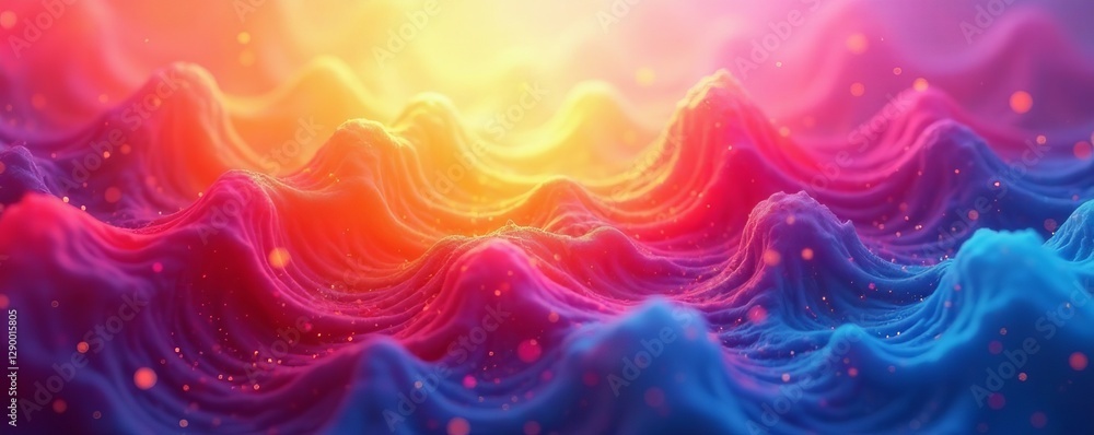 Digital abstract art with translucent layers of rainbow hues, pastel, layers Digital abstract art with translucent layers of rainbow hues, pastel, layers