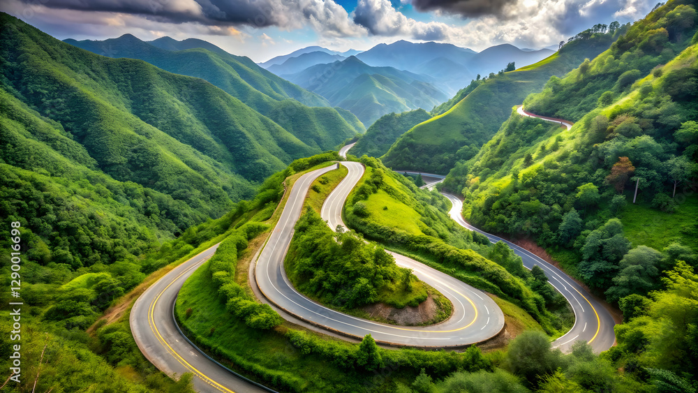 Fototapeta premium winding road in the mountains