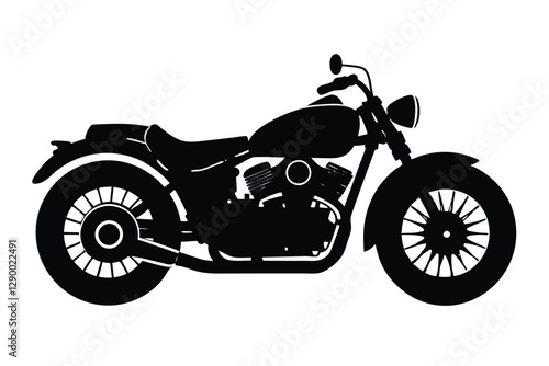 classic motorcycle vector illustration, vintage motorcycle 