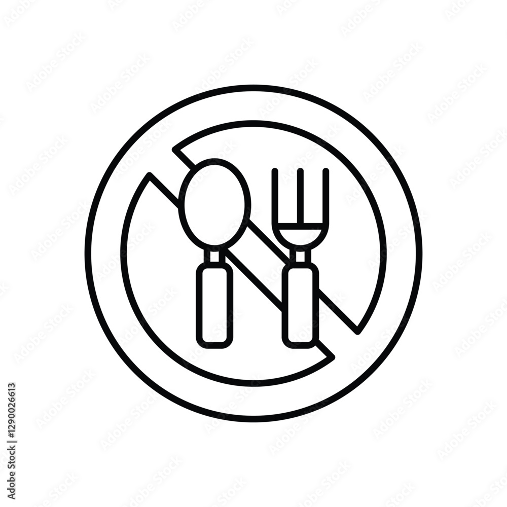 No Food Vector icon No Food Vector icon
