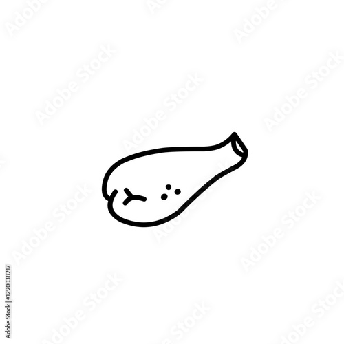 hand drawn chicken thigh outline