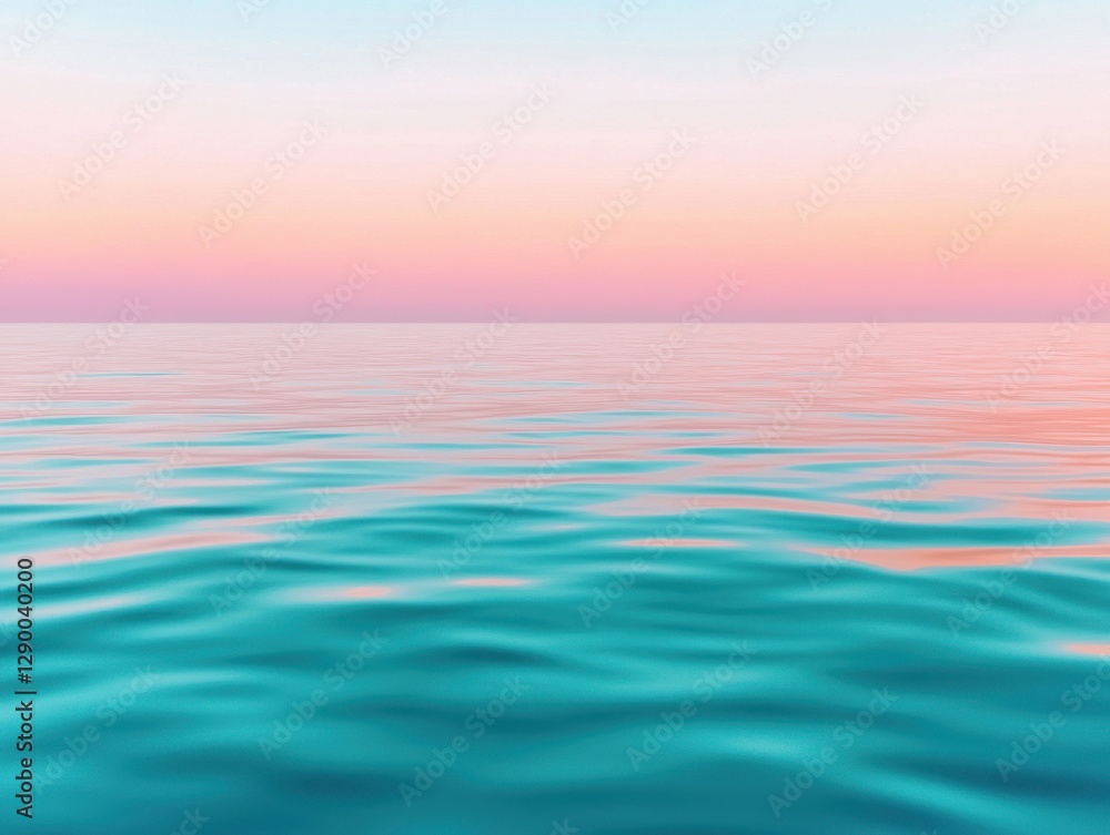 Obraz premium Calm ocean waves at sunset serene seascape nature tranquil environment expansive view peaceful concept