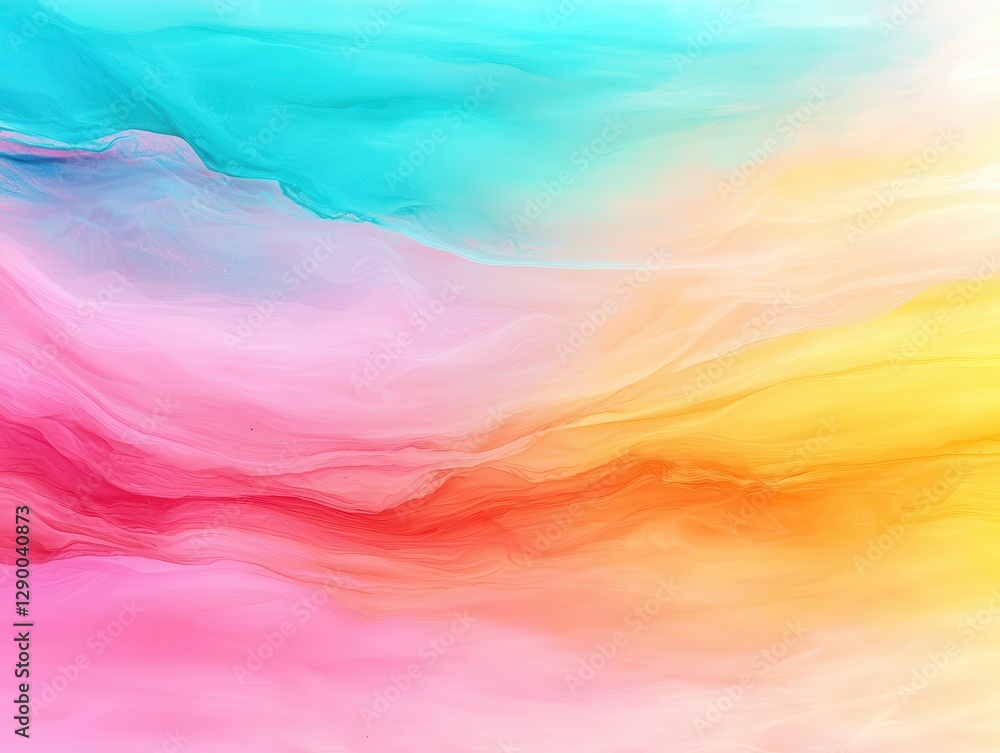 Fototapeta premium Abstract colorful waves digital art bright environment vibrant concept