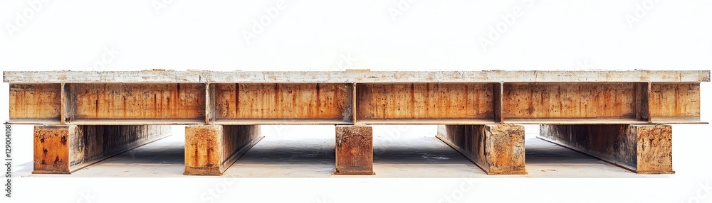 Rusty shipping container on a white isolated background. Rusty shipping container on a white isolated background.