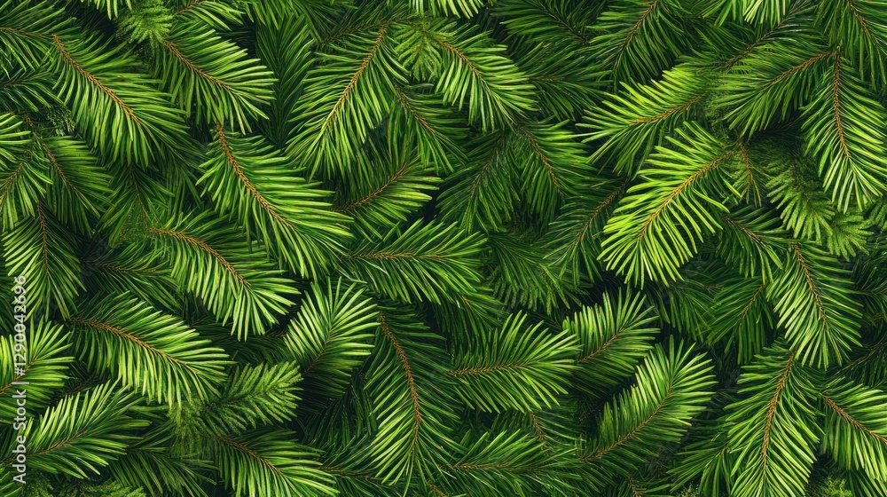 Lush green pine branches background texture. Lush green pine branches background texture.