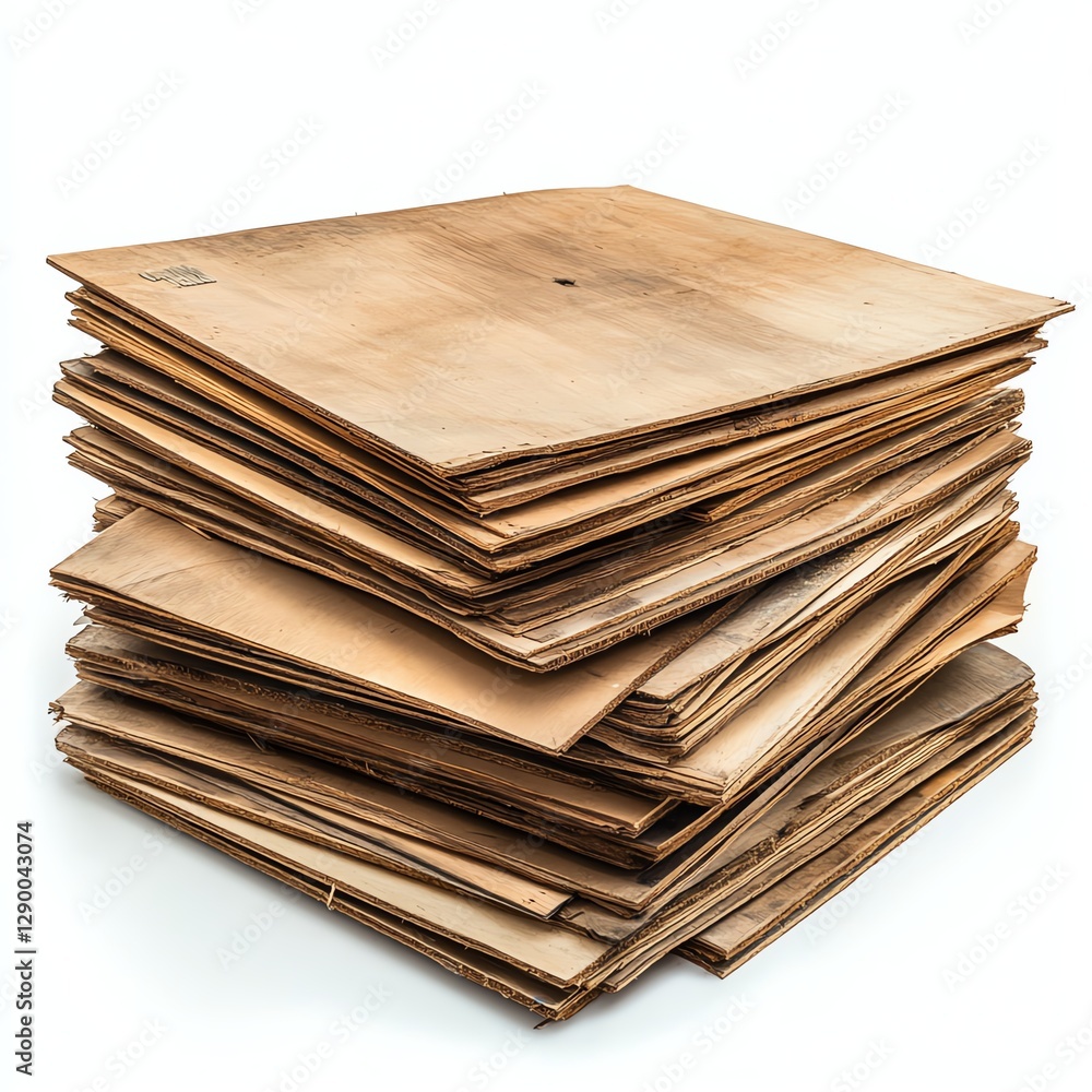 Stack of cardboard sheets on a white isolate background. Stack of cardboard sheets on a white isolate background.
