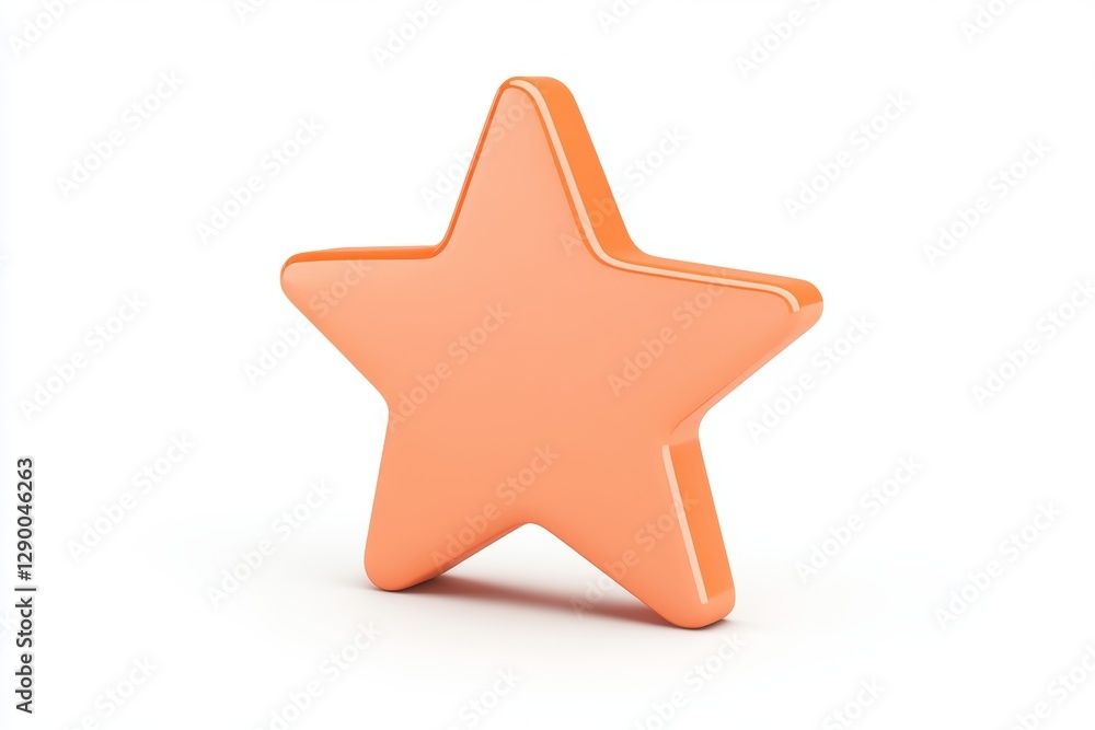 Bright orange star with a white background Bright orange star with a white background