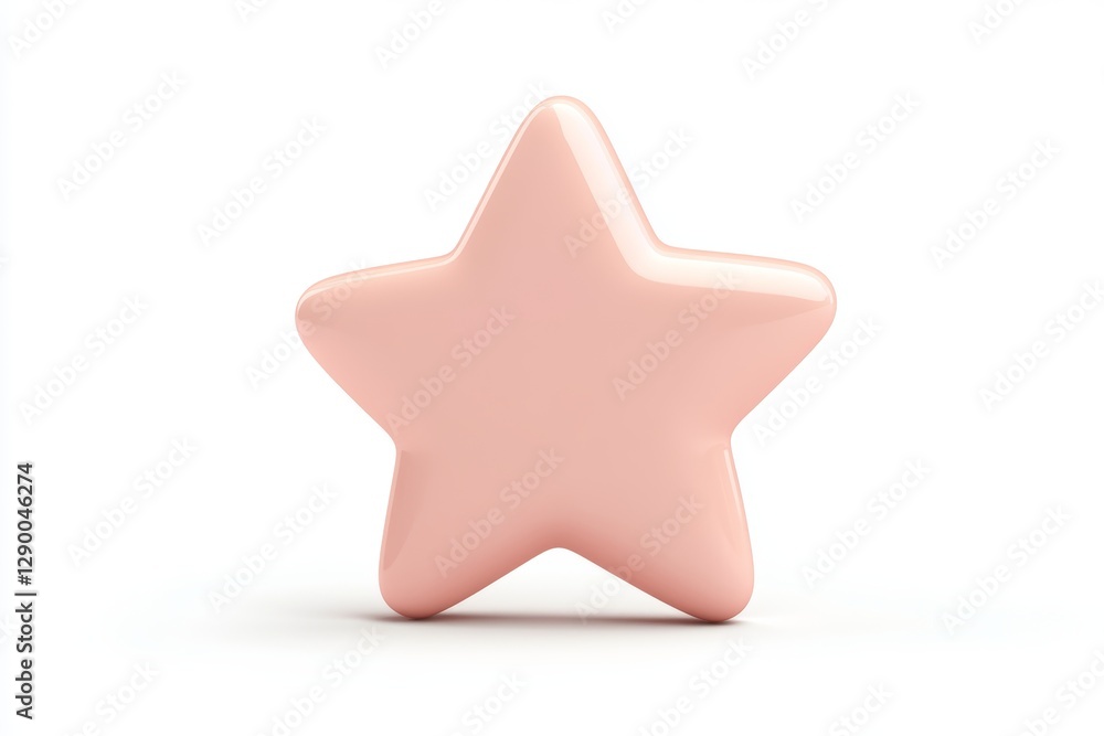 Pink star is shown in a white background Pink star is shown in a white background