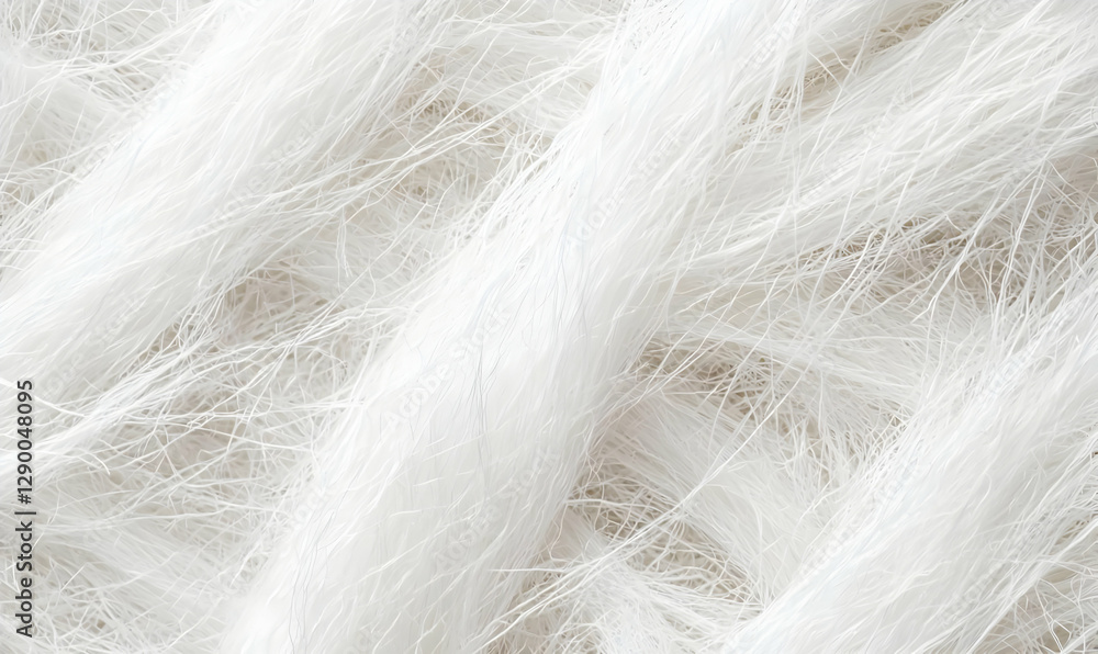 Fototapeta premium Soft White Fibers Texture Background for Creative Projects