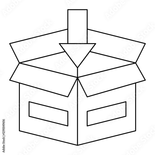 Packaging outline icon