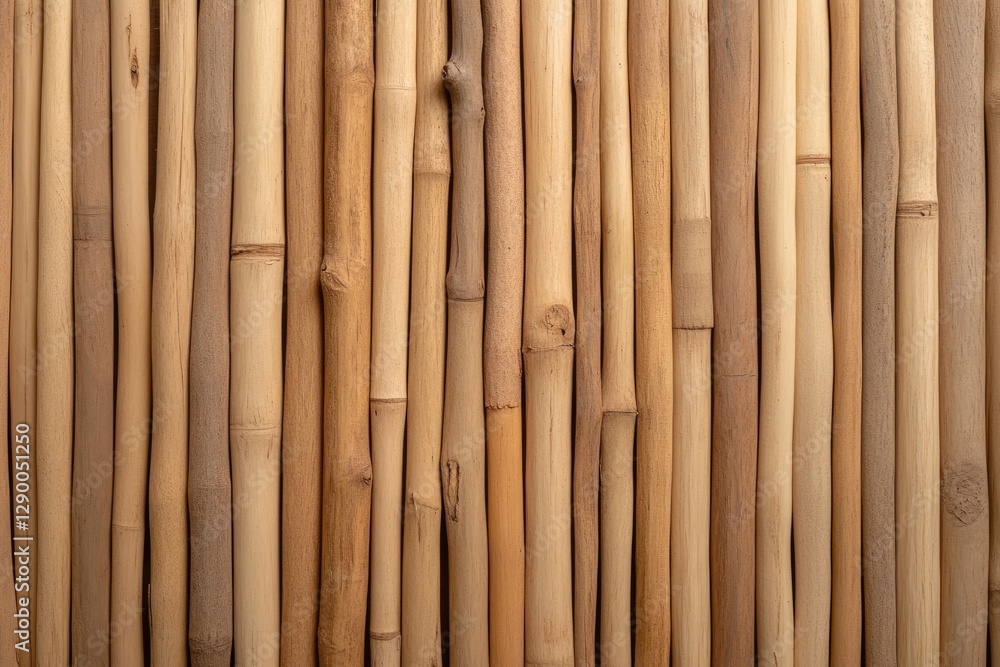 Natural Bamboo Sticks Vertical Arrangement with Natural Texture and Color Variations Natural Bamboo Sticks Vertical Arrangement with Natural Texture and Color Variations