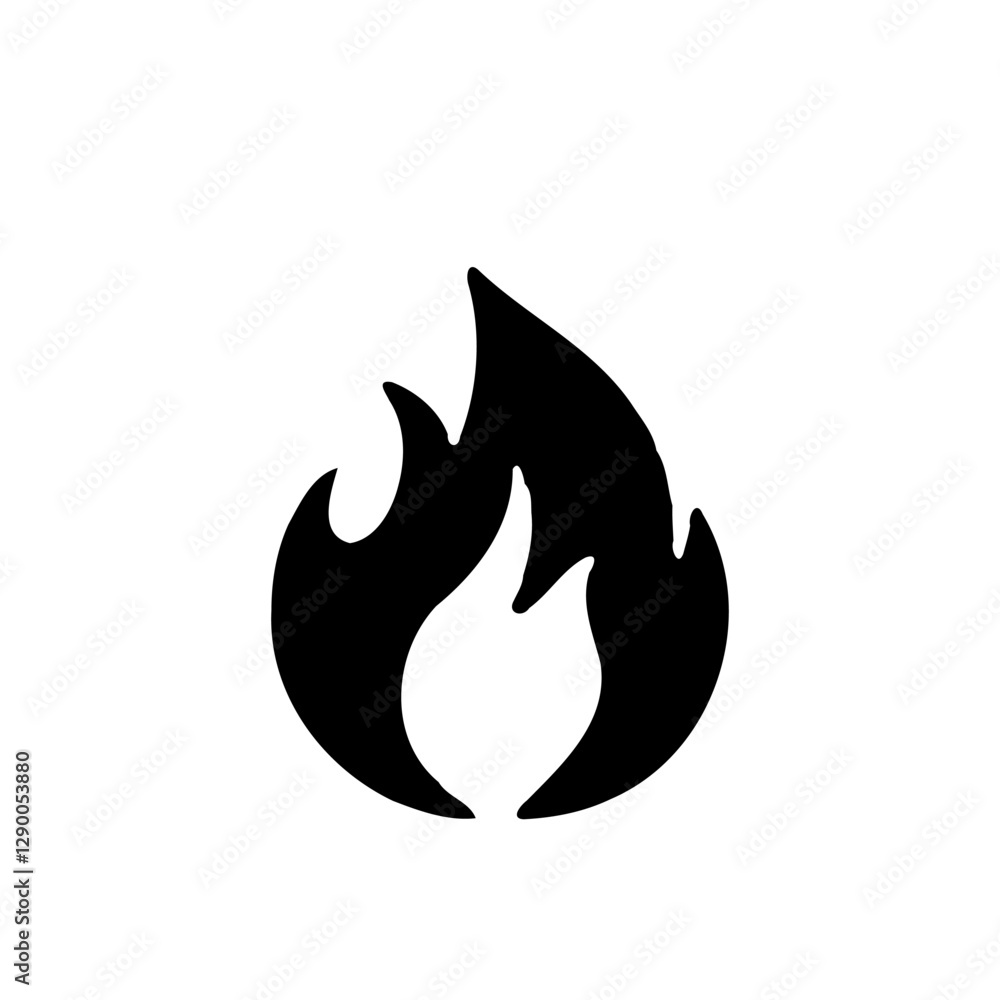 Stylized Flame Icon Graphic Element Design Stylized Flame Icon Graphic Element Design
