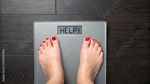 Person Standing on a Weight Scale
