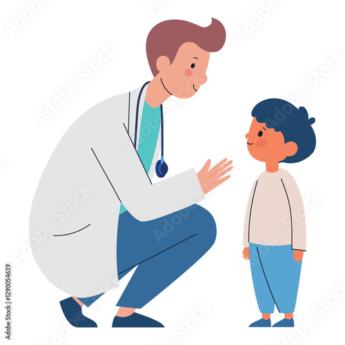 Baby Doctor Reassuring Sick Child