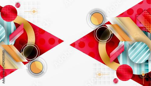 Abstract design with layered geometric shapes