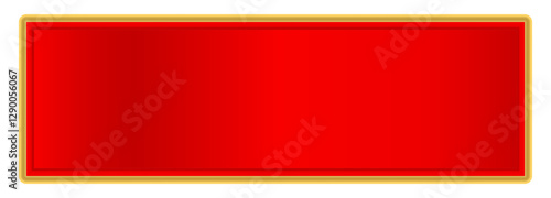 red gold label for banner, red luxury golden frame, red name plate