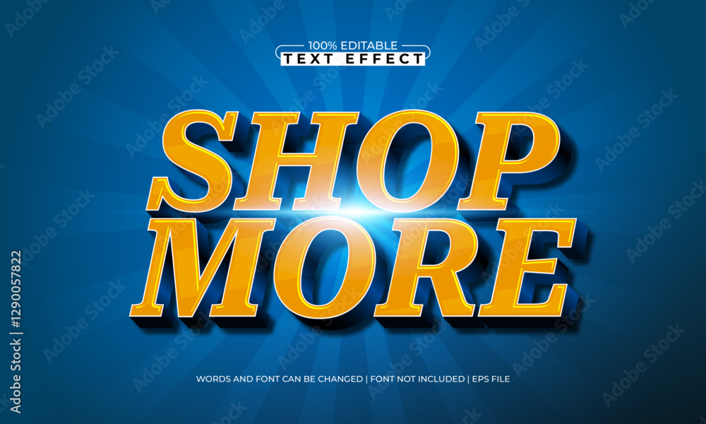 Obraz premium shop more editable text effect with a promo and sale text style