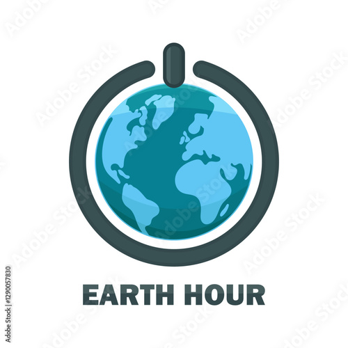 Earth Hour concept vector Illustration